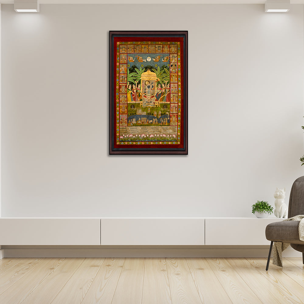 Shrinathji Grand Pichwai Painting (4 x 6 ft)