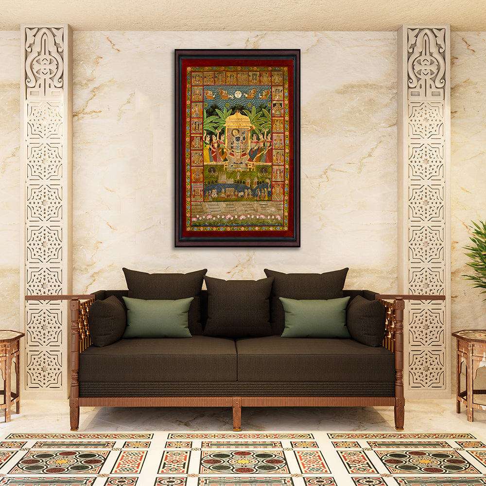 Shrinathji Grand Pichwai Painting (4 x 6 ft)