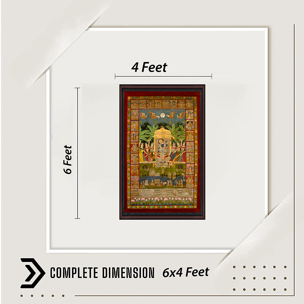 Shrinathji Grand Pichwai Painting (4 x 6 ft)
