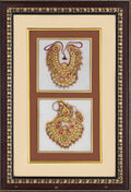 Crescent Necklace & Chandbali Earring — Jewellery Study Miniature on Paper (12×9 in)