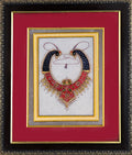 Sapphire and Ruby Necklace — Jewellery Study Miniature on Paper (12×11 in)