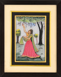 Ragamala Lady in the Garden — Indian Miniature Painting on Paper