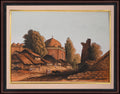 Mughal Dome amid the Bazaar — Company School Painting on Paper