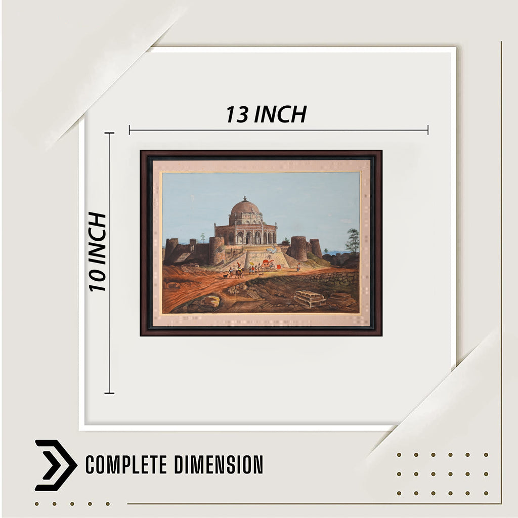 Architectural painting detail view