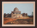Mughal Tomb with Figures — Company School Architectural Painting on Paper