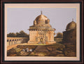 Mughal Mausoleum with Colonnaded Enclosure — Company School Painting on Paper