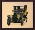 Vintage Automobile — Hand-Painted Miniature on Paper