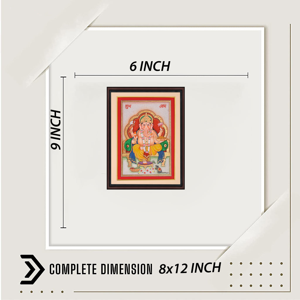 Dimensions view — 9×6 inch miniature painting