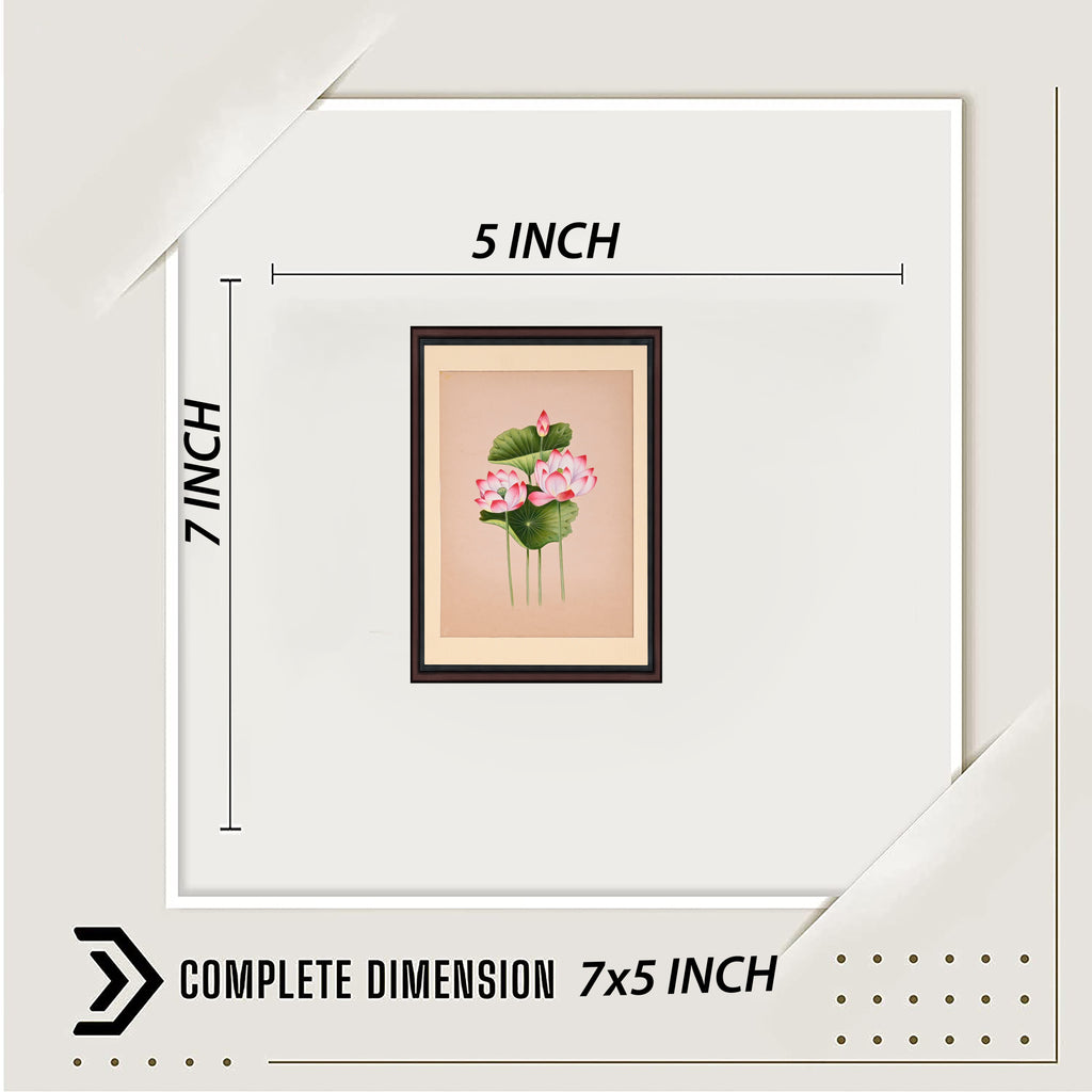 Lotus flower painting with dimensions