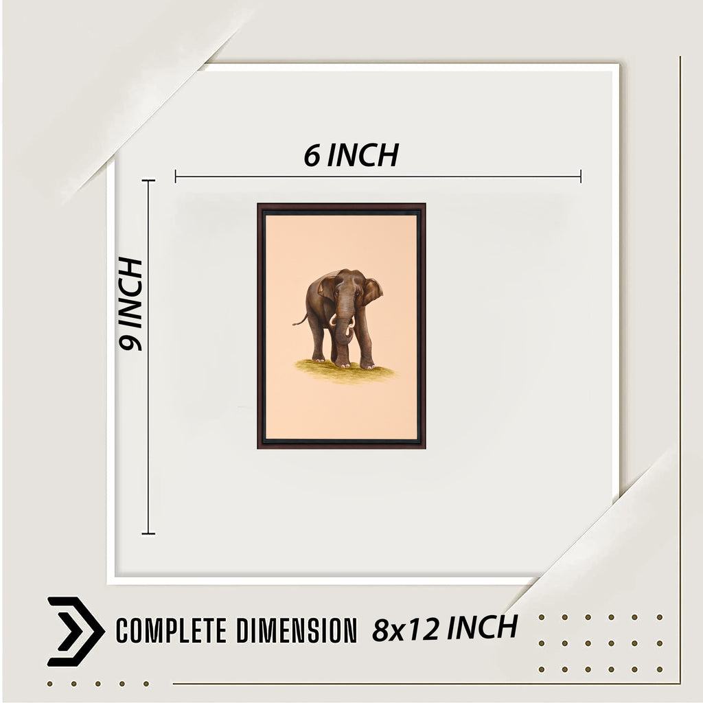 Indian elephant painting with dimensions