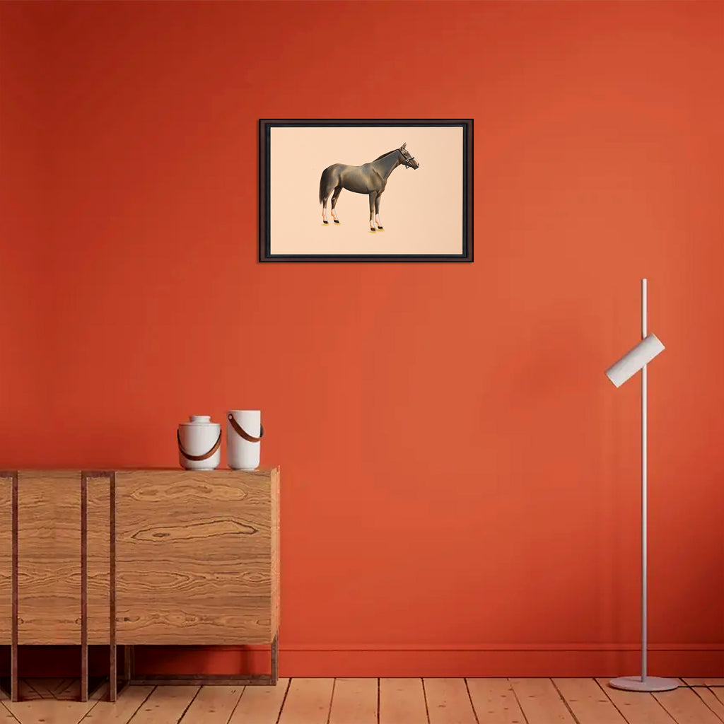 Grey horse painting - zoomed detail