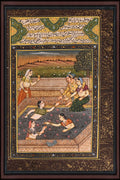 Royal Bathing in the Hauz — Mughal Miniature 10×7