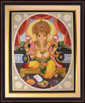 Lord Ganesha — Devotional Miniature on Paper (12×11 in)