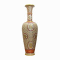 5.5 ft Makrana Marble Decorative Pot with Hand-Painted Gold Work